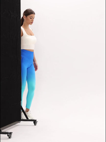 3 Pieces Women High Waisted Tummy Control Yoga Leggings Hollow Out Seamless Scrunch Butt Lifting Workout Gym Pants