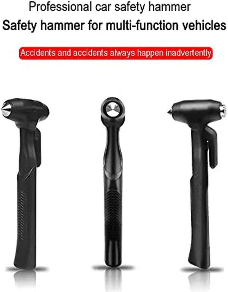 Window Breaker, Car Safety Hammer Life Saving Survival Kit with Heavy Carbon Steel Points and Hardened Sharp Car Window Breaker, Seatbelt Cutter Hammer，Auto Accident Life-Saving Rescue