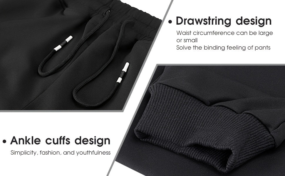 3pcs Men's Jogger Sweatpants - Ultra-Elastic Gym Pants with Deep Side Pockets, Mid-Rise Athletic Workout Bottoms, Solid Color Casual & Training Wear, Machine Washable (Regular Fit) - Bulk Pack for Running, Gym, Everyday Use -