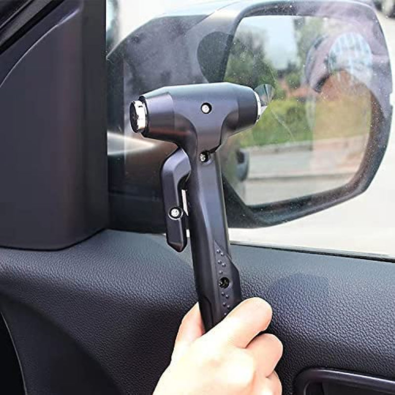 Window Breaker, Car Safety Hammer Life Saving Survival Kit with Heavy Carbon Steel Points and Hardened Sharp Car Window Breaker, Seatbelt Cutter Hammer，Auto Accident Life-Saving Rescue