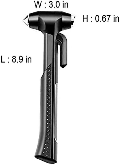 Window Breaker, Car Safety Hammer Life Saving Survival Kit with Heavy Carbon Steel Points and Hardened Sharp Car Window Breaker, Seatbelt Cutter Hammer，Auto Accident Life-Saving Rescue