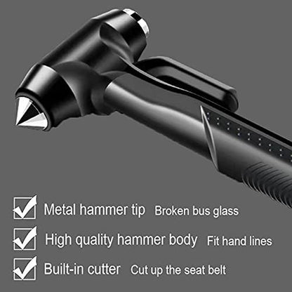 Window Breaker, Car Safety Hammer Life Saving Survival Kit with Heavy Carbon Steel Points and Hardened Sharp Car Window Breaker, Seatbelt Cutter Hammer，Auto Accident Life-Saving Rescue