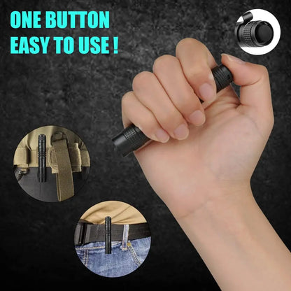 Portable Mini LED Pen Flashlight Pocket Waterproof Handheld Torch Light for Outdoor Camping Hiking Car Repair Emergency Home Use