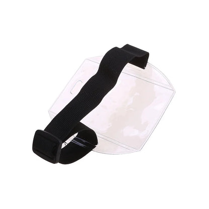 1pc/3pcs Arm Badge Holder Armband ID Card Badge Holder With Black Adjustable Strap For Work Pass, Universal Size