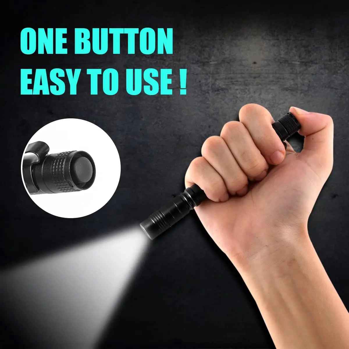 Portable Mini LED Pen Flashlight Pocket Waterproof Handheld Torch Light for Outdoor Camping Hiking Car Repair Emergency Home Use