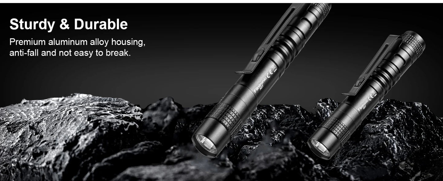 Portable Mini LED Pen Flashlight Pocket Waterproof Handheld Torch Light for Outdoor Camping Hiking Car Repair Emergency Home Use