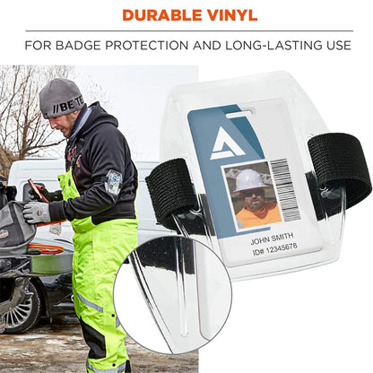 1pc/3pcs Arm Badge Holder Armband ID Card Badge Holder With Black Adjustable Strap For Work Pass, Universal Size