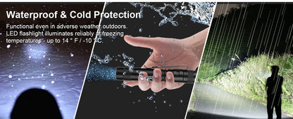 Portable Mini LED Pen Flashlight Pocket Waterproof Handheld Torch Light for Outdoor Camping Hiking Car Repair Emergency Home Use