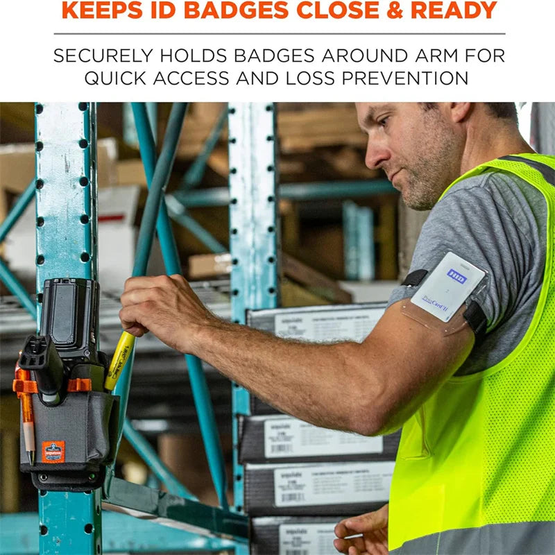 1pc/3pcs Arm Badge Holder Armband ID Card Badge Holder With Black Adjustable Strap For Work Pass, Universal Size