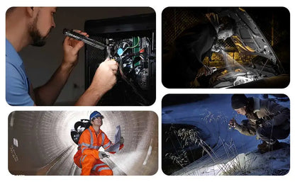 Portable Mini LED Pen Flashlight Pocket Waterproof Handheld Torch Light for Outdoor Camping Hiking Car Repair Emergency Home Use