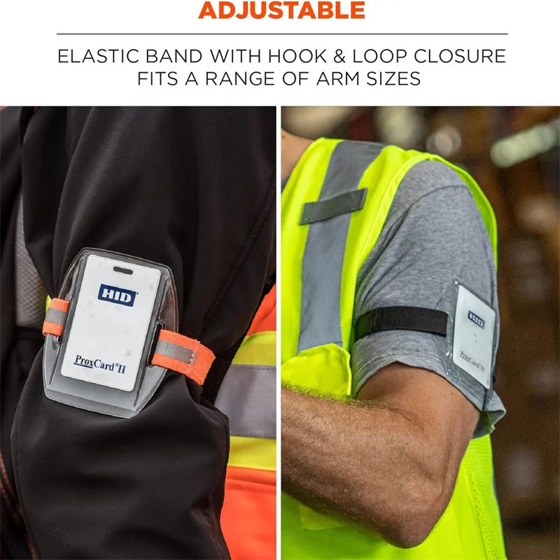 1pc/3pcs Arm Badge Holder Armband ID Card Badge Holder With Black Adjustable Strap For Work Pass, Universal Size