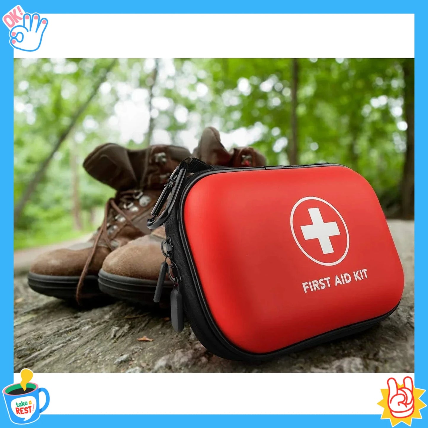 Outdoor Family Convenient First Aid Kit PU Waterproof Medical Kit Car First Aid Kit Epidemic Prevention Life Saving Kit