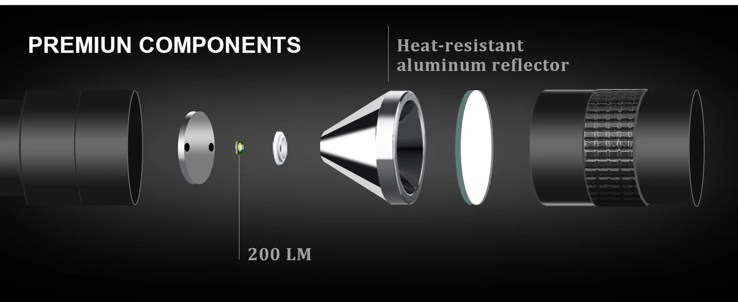 Portable Mini LED Pen Flashlight Pocket Waterproof Handheld Torch Light for Outdoor Camping Hiking Car Repair Emergency Home Use